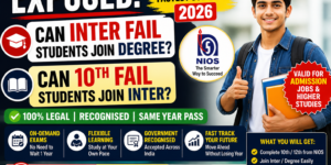 inter fail join degree college? can 10th fail join inter?